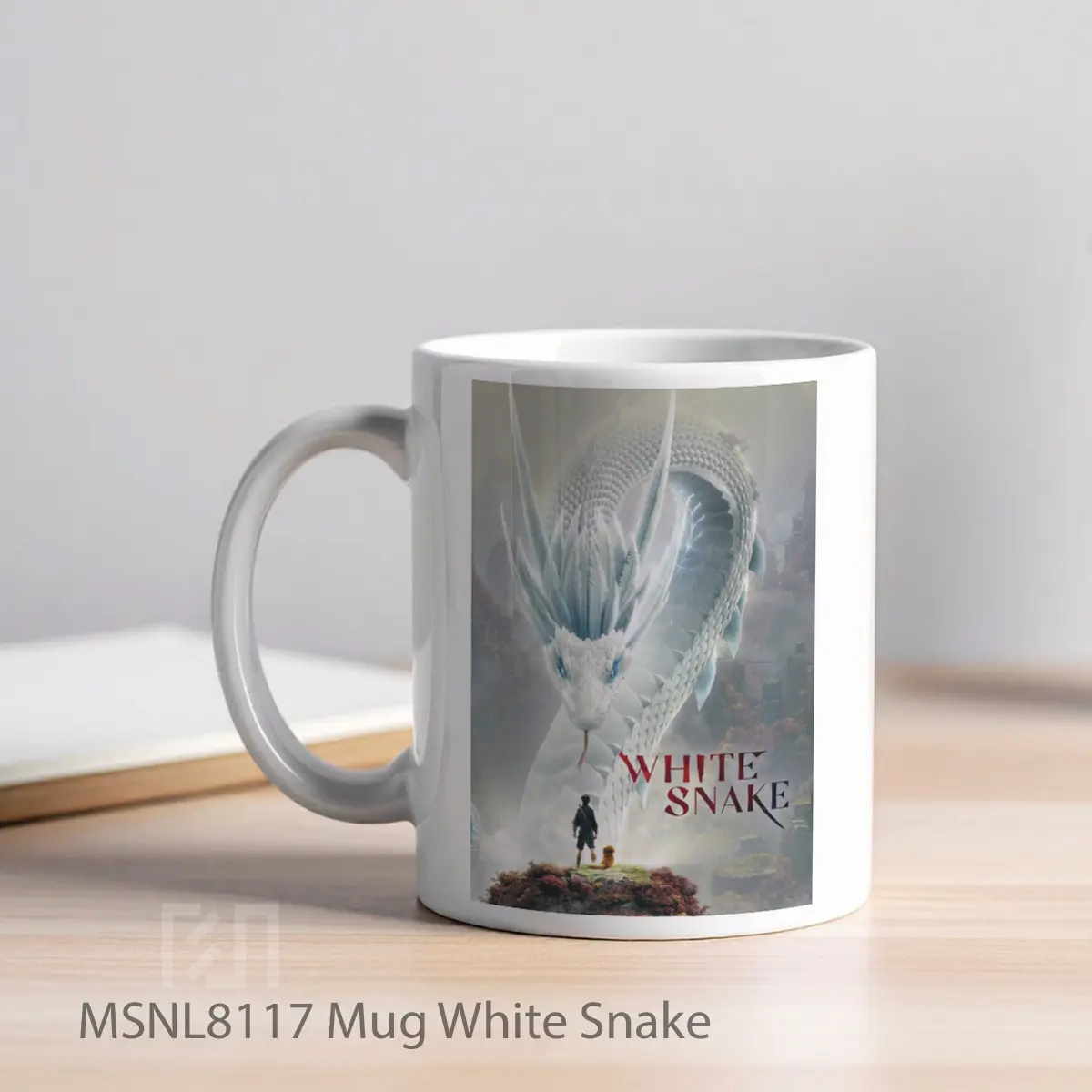 Mug White Snake Gelas Keramik Tema Film MSNL8117 - Tampak Kiri