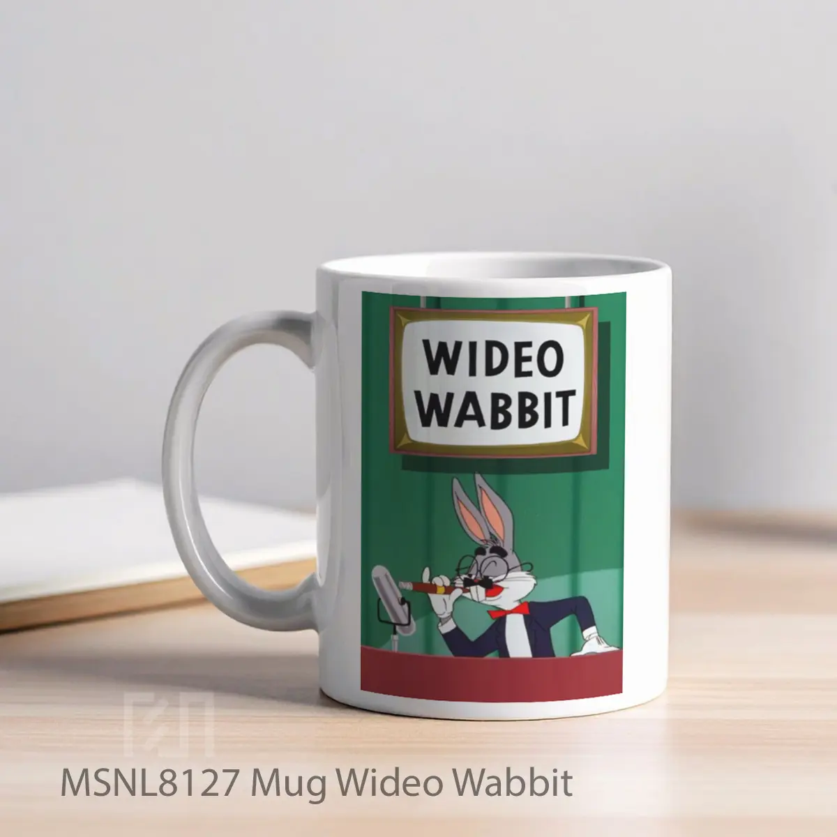 Mug Wideo Wabbit Gelas Keramik Tema Film MSNL8127 - Tampak Kiri