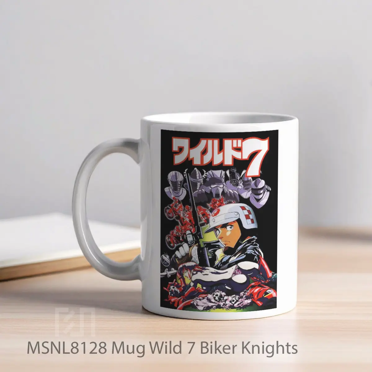 Mug Wild 7 Biker Knights Gelas Keramik Tema Film MSNL8128 - Tampak Kiri
