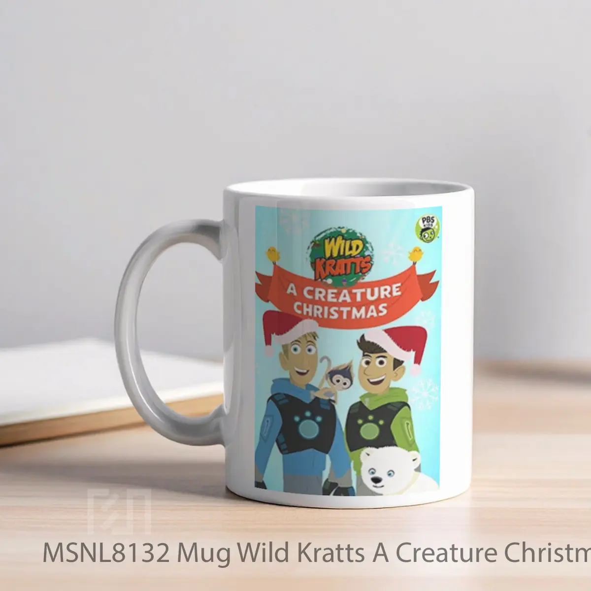 Mug Wild Kratts A Creature Christmas Gelas Keramik Tema Film MSNL8132 - Tampak Kiri