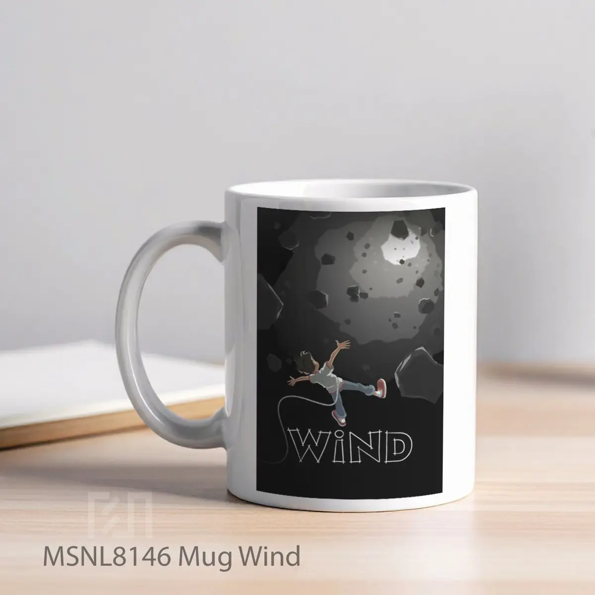 Mug Wind Gelas Keramik Tema Film MSNL8146 - Tampak Kiri
