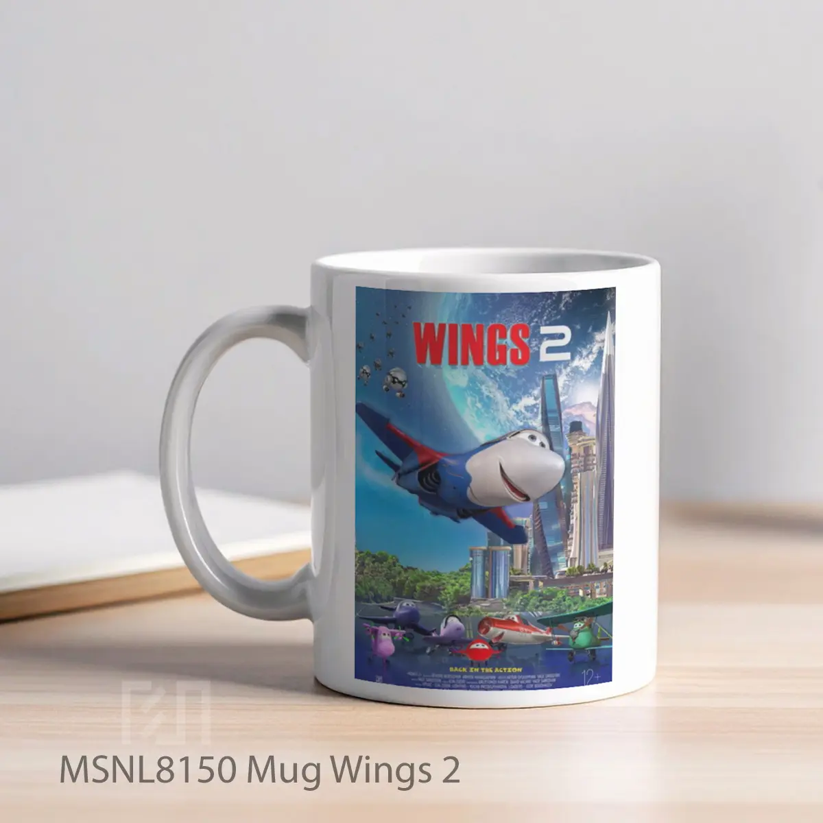 Mug Wings 2 Gelas Keramik Tema Film MSNL8150 - Tampak Kiri