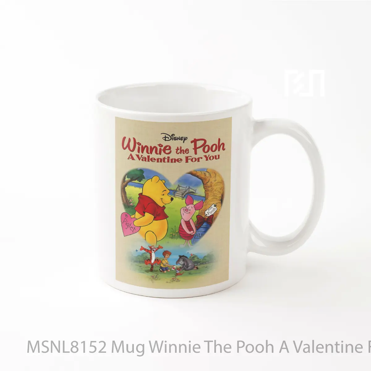 Mug Winnie The Pooh A Valentine For You Gelas Keramik Tema Film MSNL8152