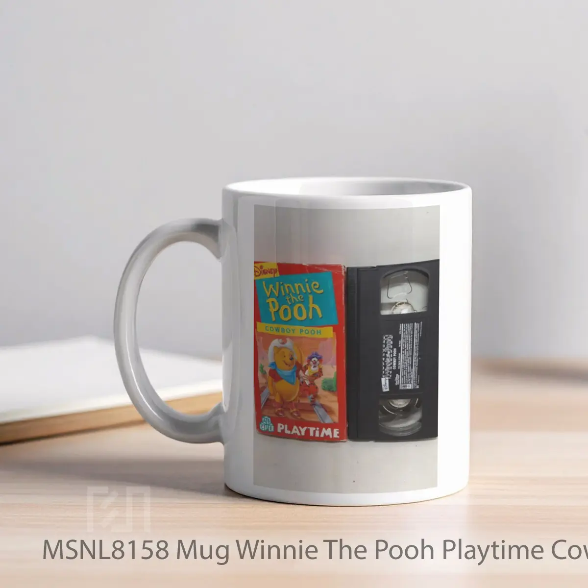 Mug Winnie The Pooh Playtime Cowboy Pooh Gelas Keramik Tema Film MSNL8158 - Tampak Kiri