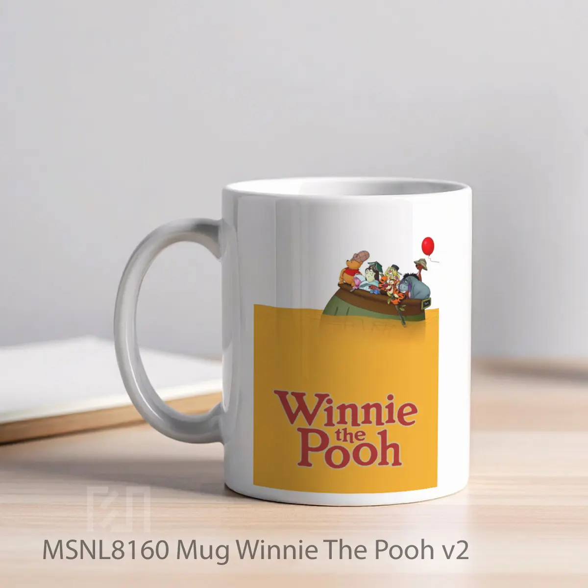 Mug Winnie The Pooh V2 Gelas Keramik Tema Film MSNL8160 - Tampak Kiri