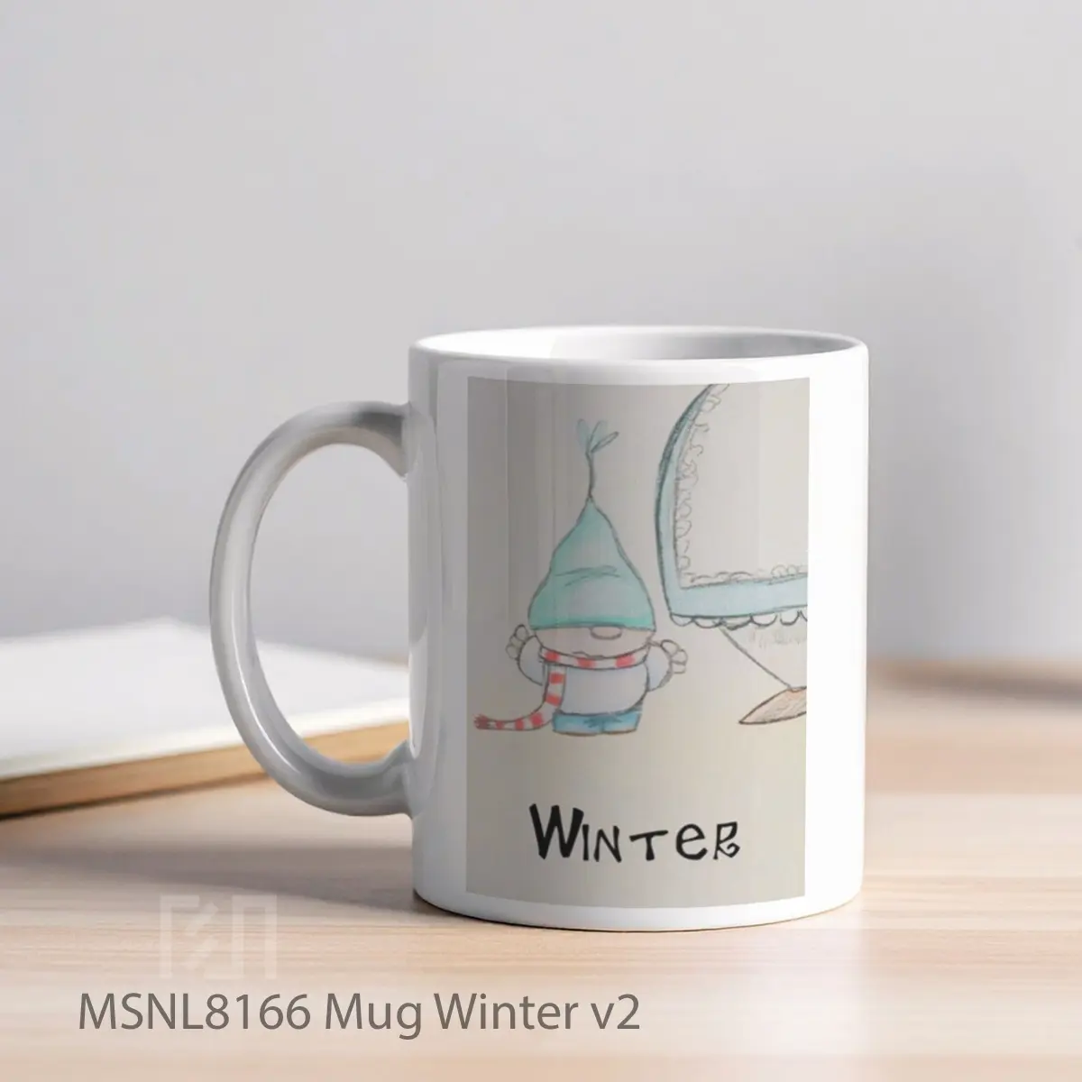 Mug Winter V2 Gelas Keramik Tema Film MSNL8166 - Tampak Kiri