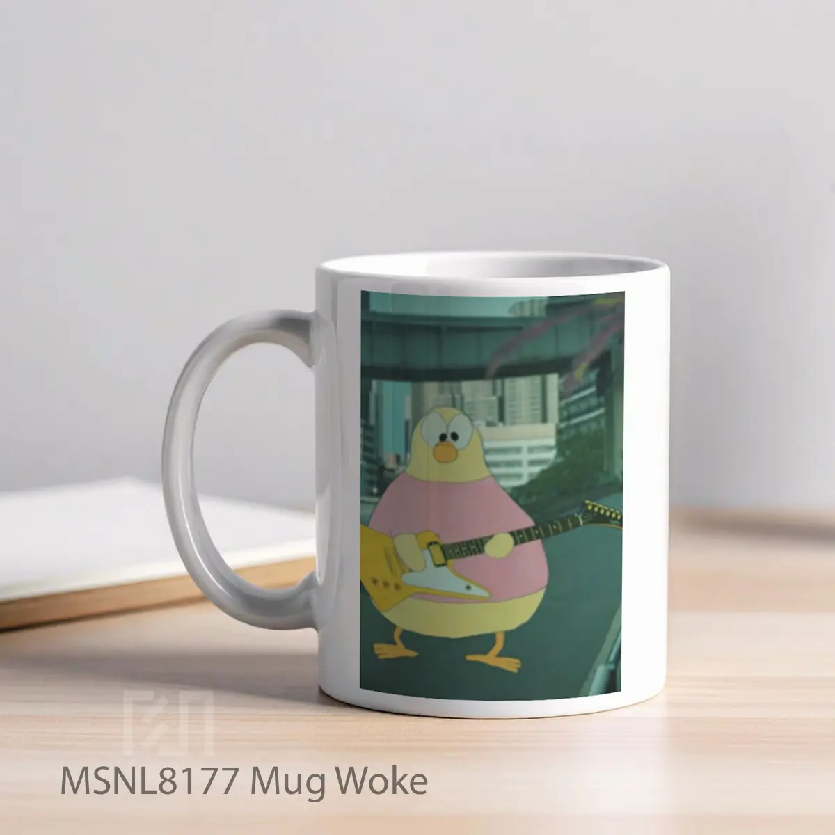 Mug Woke Gelas Keramik Tema Film MSNL8177 - Tampak Kiri