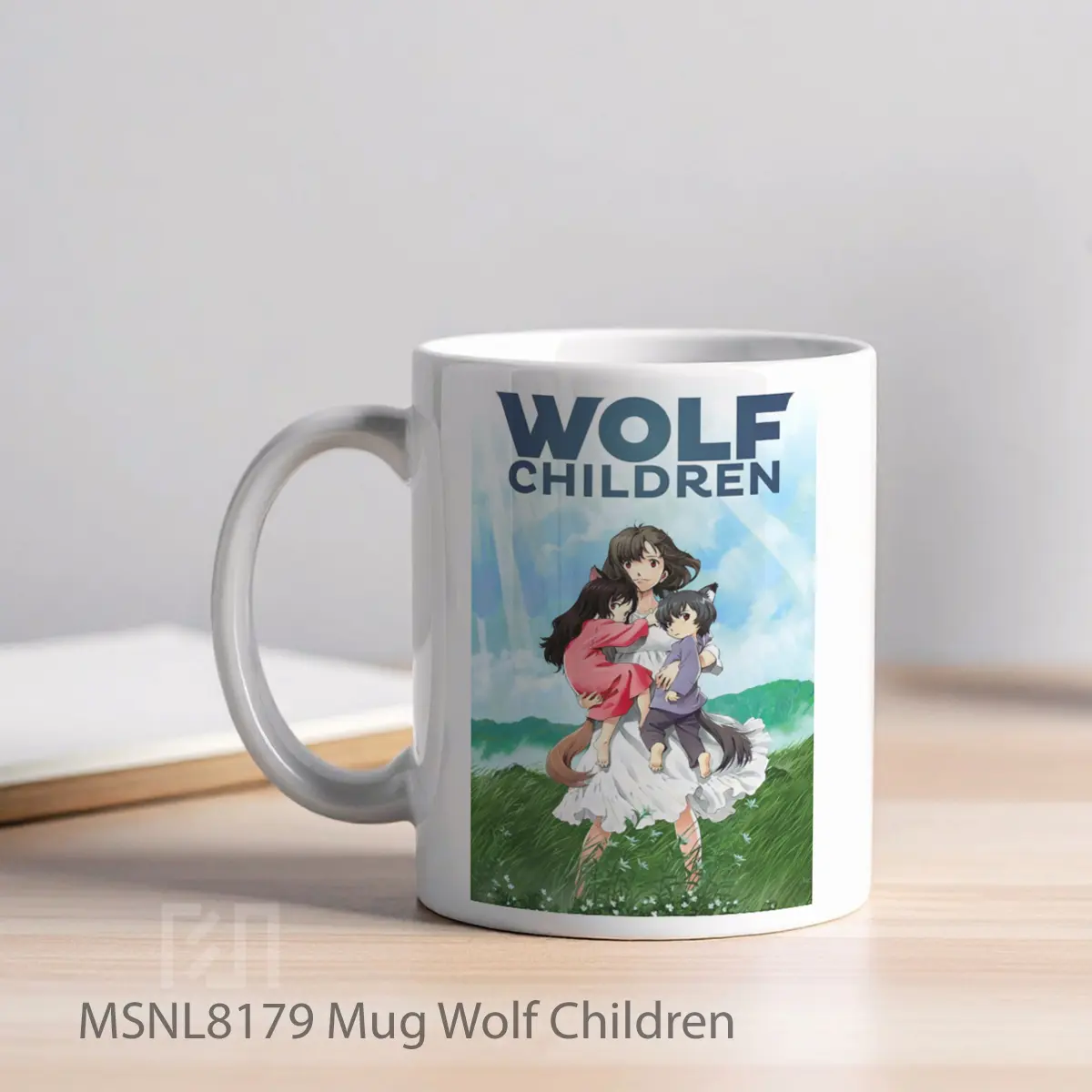Mug Wolf Children Gelas Keramik Tema Film MSNL8179 - Tampak Kiri