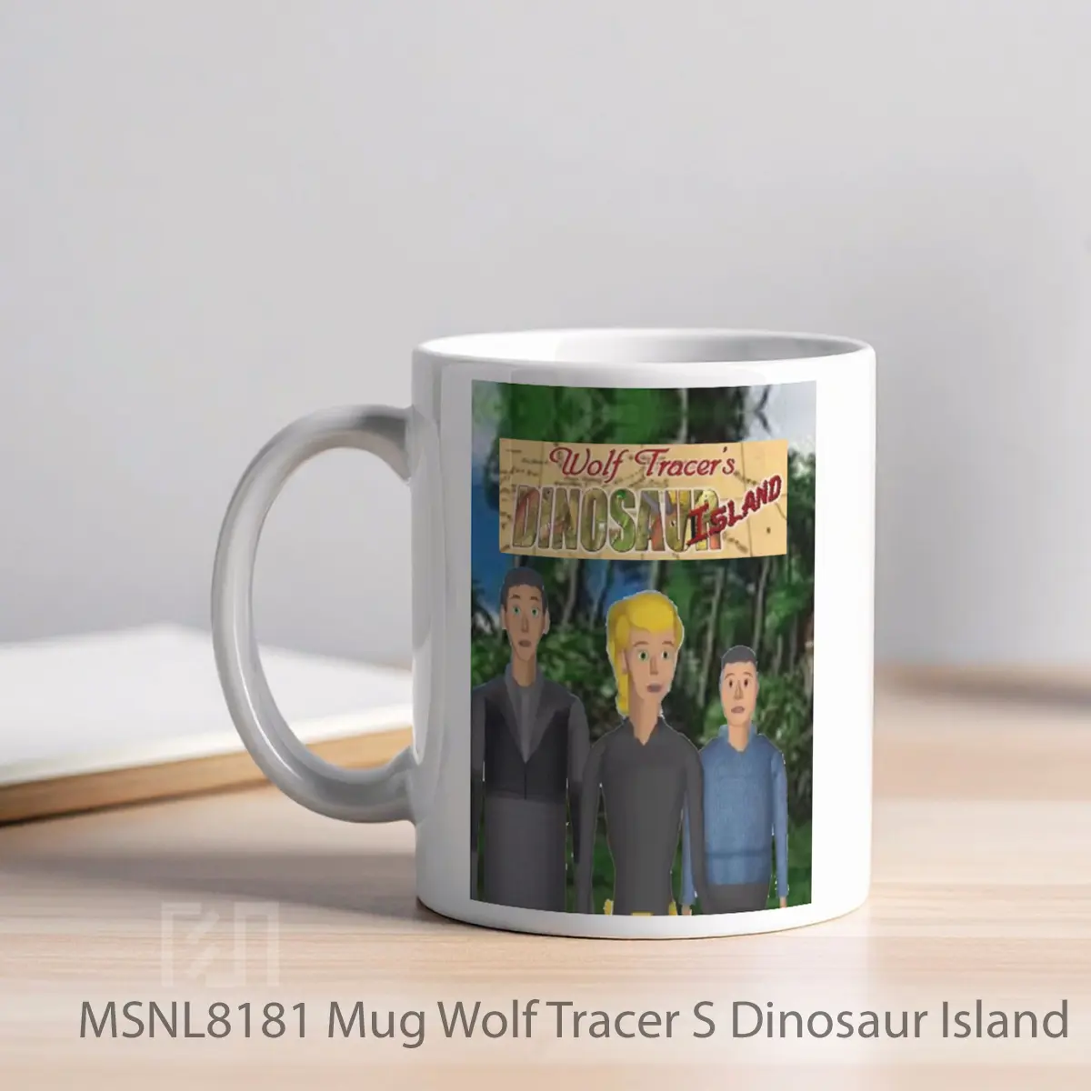 Mug Wolf Tracer S Dinosaur Island Gelas Keramik Tema Film MSNL8181 - Tampak Kiri