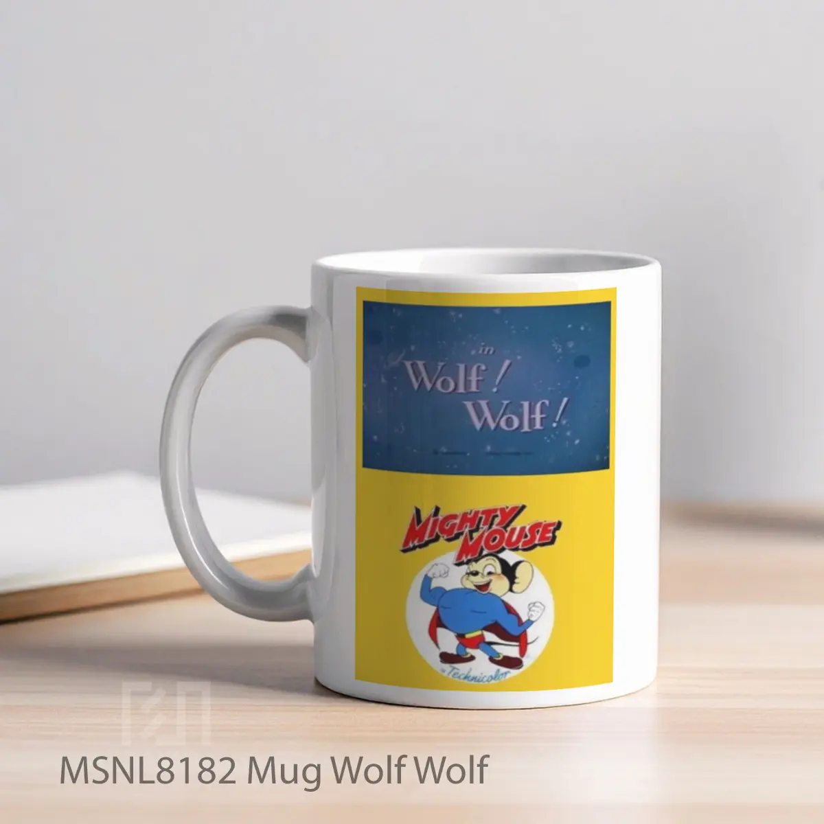 Mug Wolf Wolf Gelas Keramik Tema Film MSNL8182 - Tampak Kiri