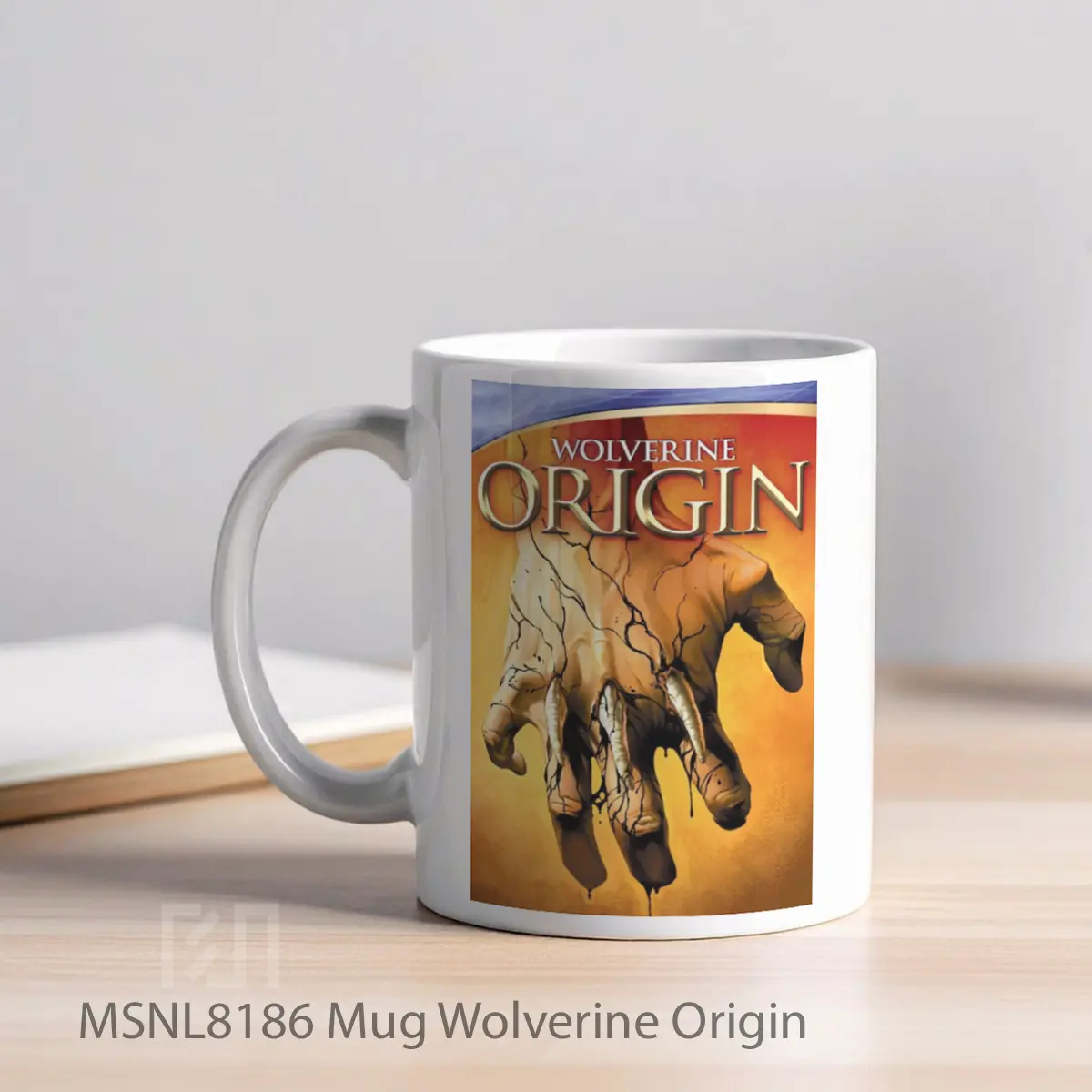 Mug Wolverine Origin Gelas Keramik Tema Film MSNL8186 - Tampak Kiri