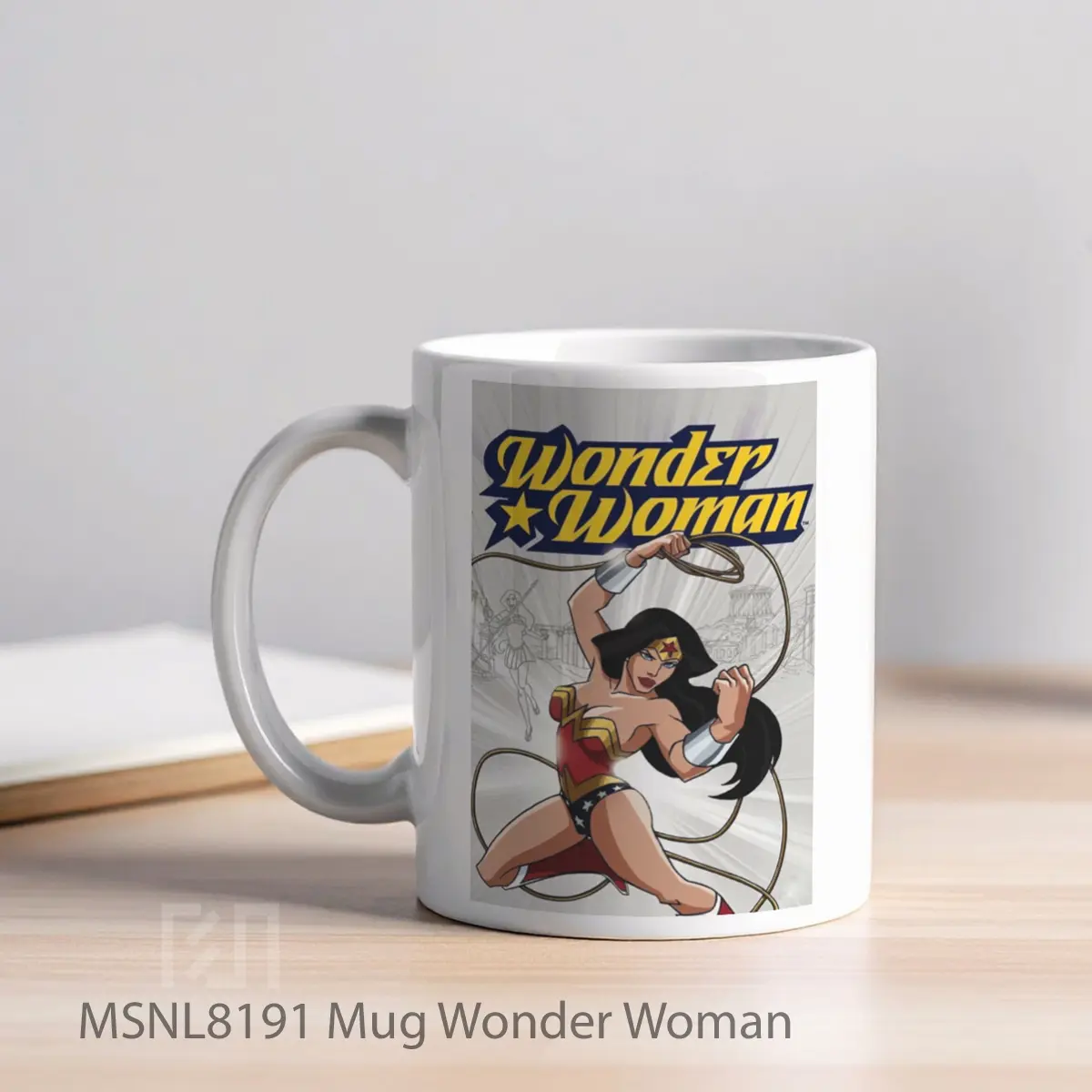 Mug Wonder Woman Gelas Keramik Tema Film MSNL8191 - Tampak Kiri