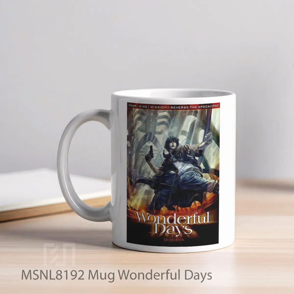 Mug Wonderful Days Gelas Keramik Tema Film MSNL8192 - Tampak Kiri