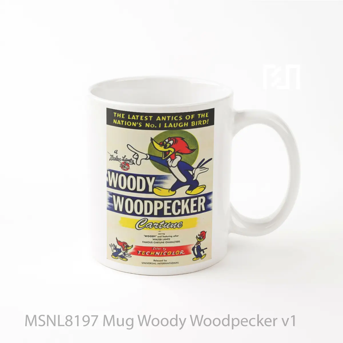 Mug Woody Woodpecker V1 Gelas Keramik Tema Film MSNL8197