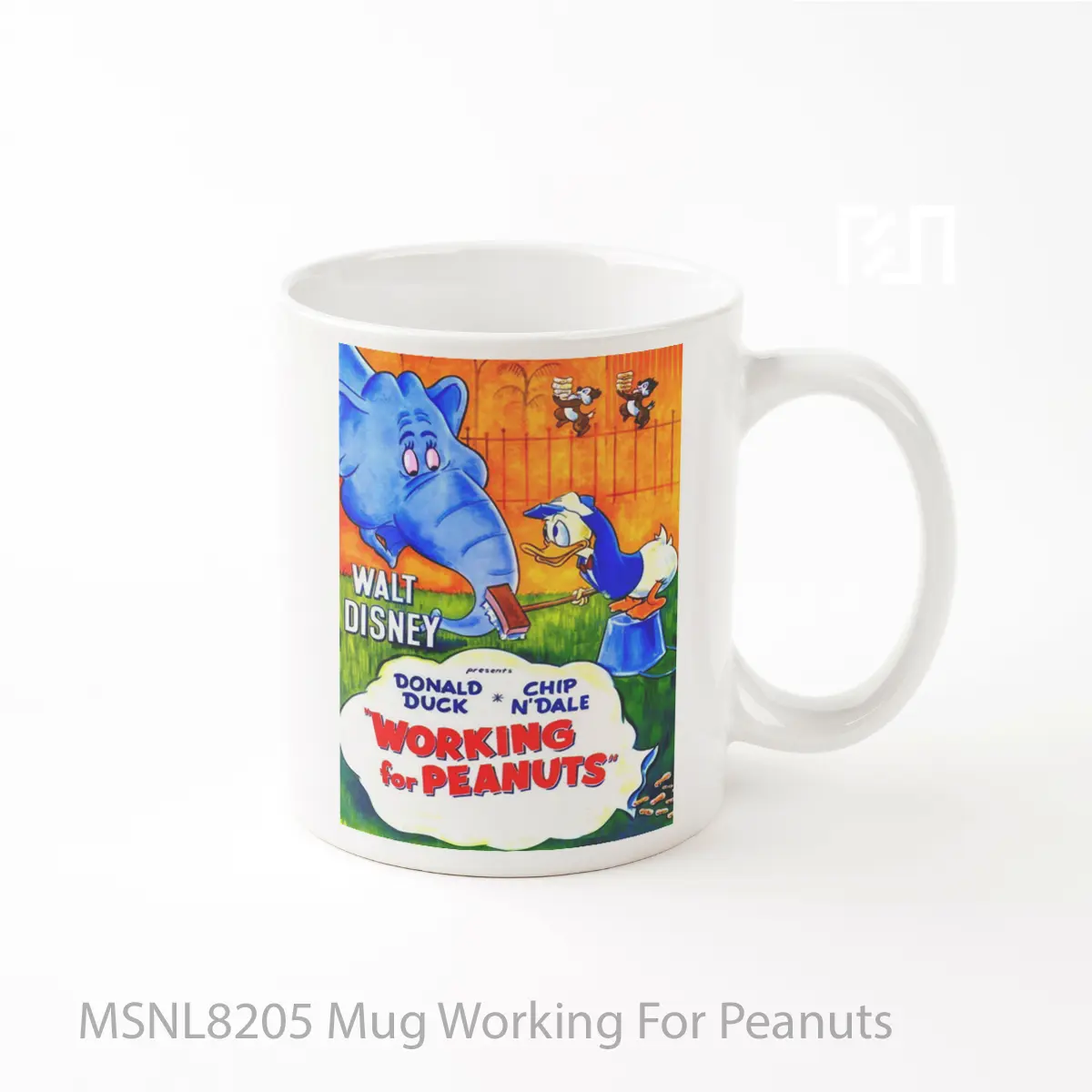 Mug Working For Peanuts Gelas Keramik Tema Film MSNL8205