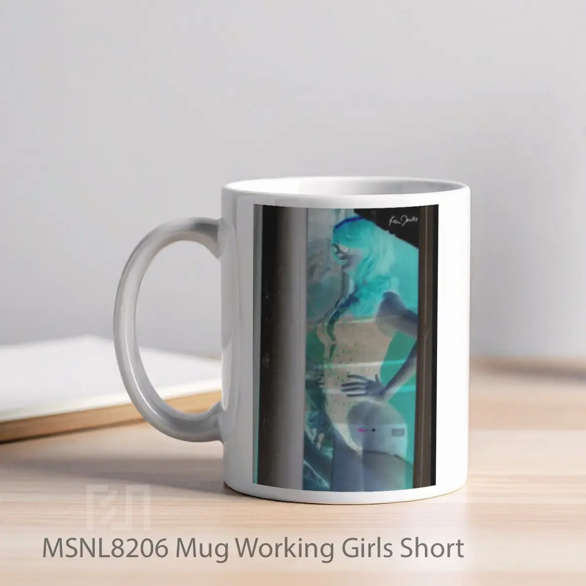 Mug Working Girls Short Gelas Keramik Tema Film MSNL8206 - Tampak Kiri