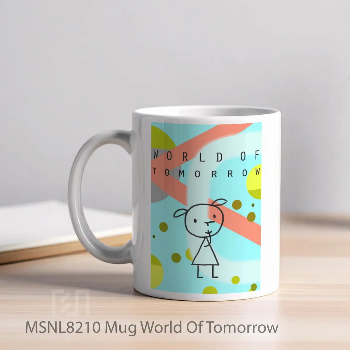 Mug World Of Tomorrow Gelas Keramik Tema Film MSNL8210 - Tampak Kiri