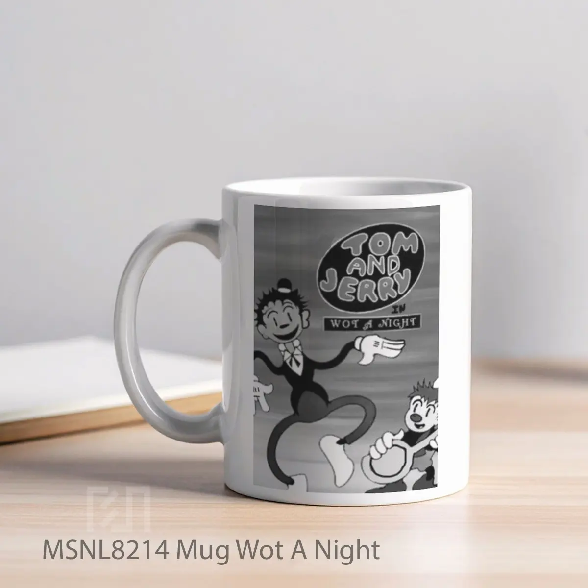 Mug Wot A Night Gelas Keramik Tema Film MSNL8214 - Tampak Kiri