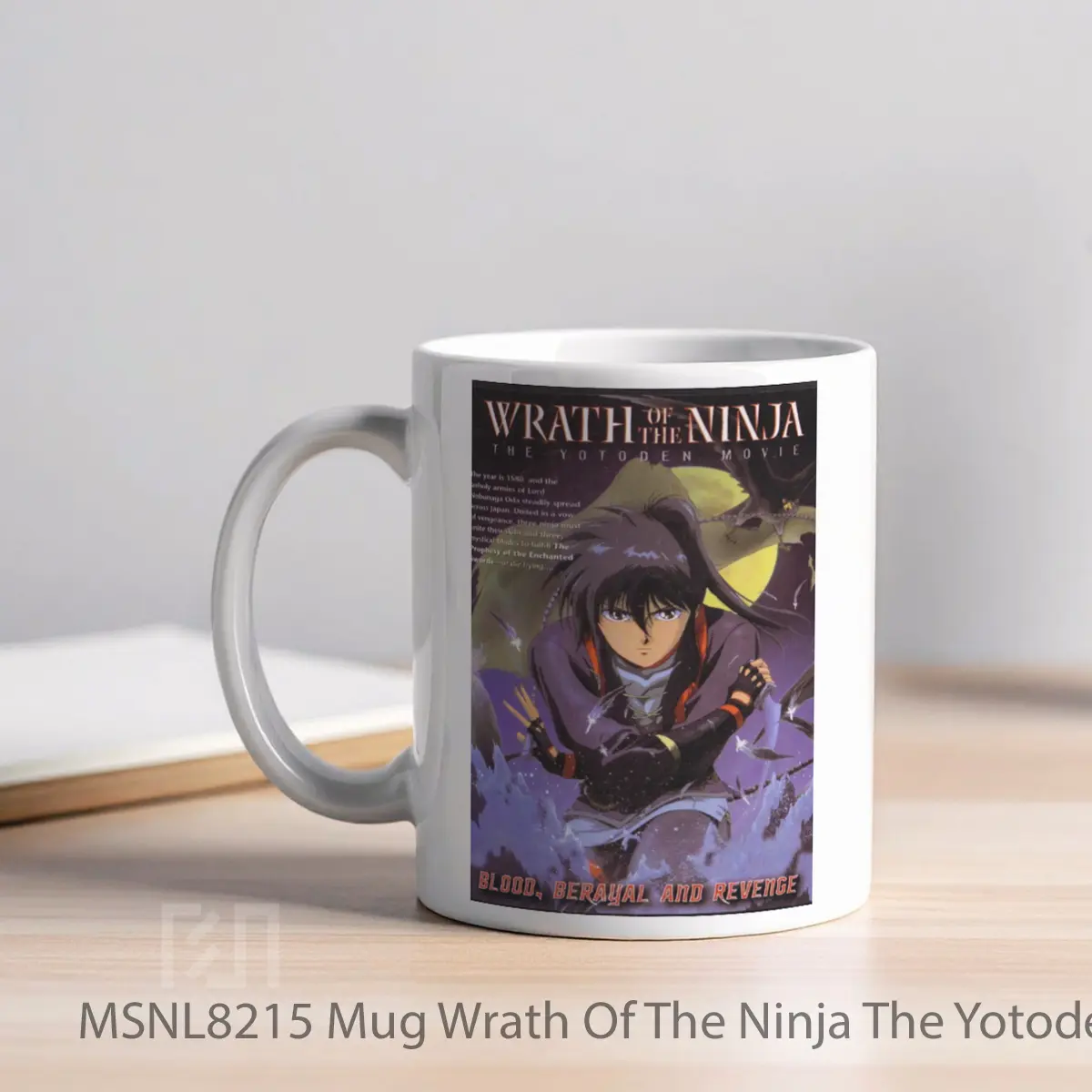 Mug Wrath Of The Ninja The Yotoden Movie Gelas Keramik Tema Film MSNL8215 - Tampak Kiri