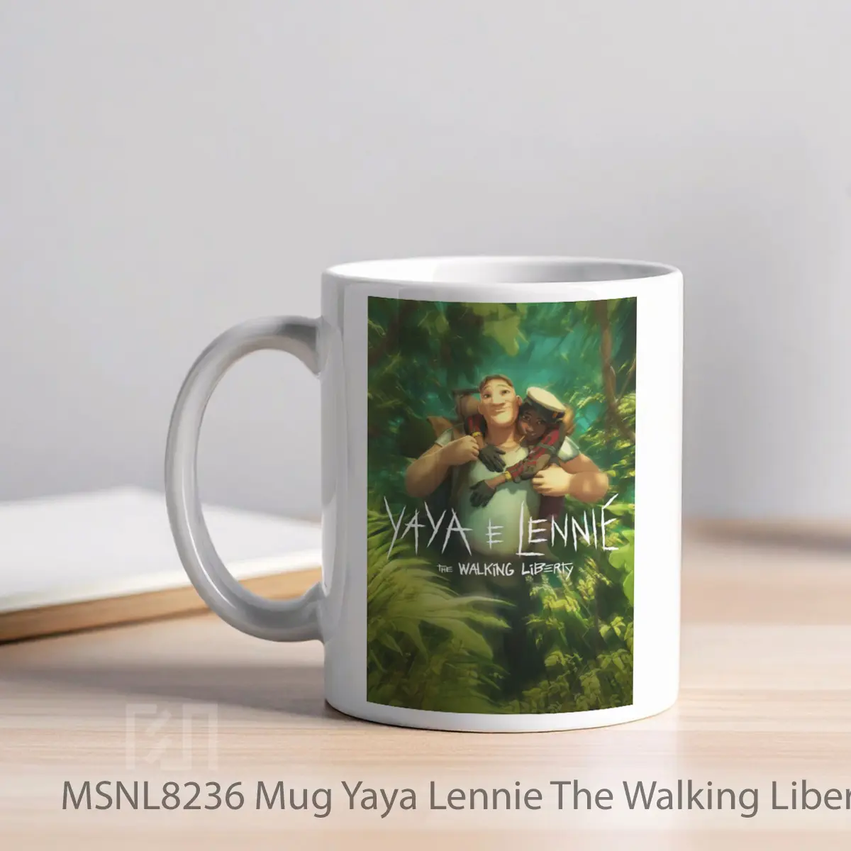 Mug Yaya Lennie The Walking Liberty Gelas Keramik Tema Film MSNL8236 - Tampak Kiri