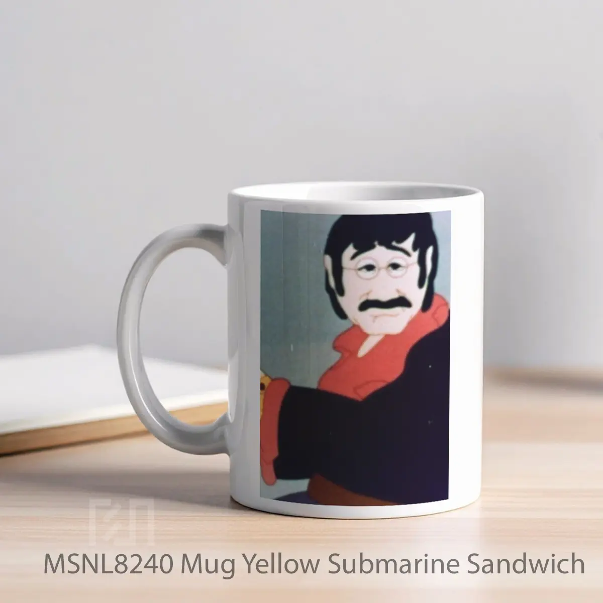 Mug Yellow Submarine Sandwich Gelas Keramik Tema Film MSNL8240 - Tampak Kiri
