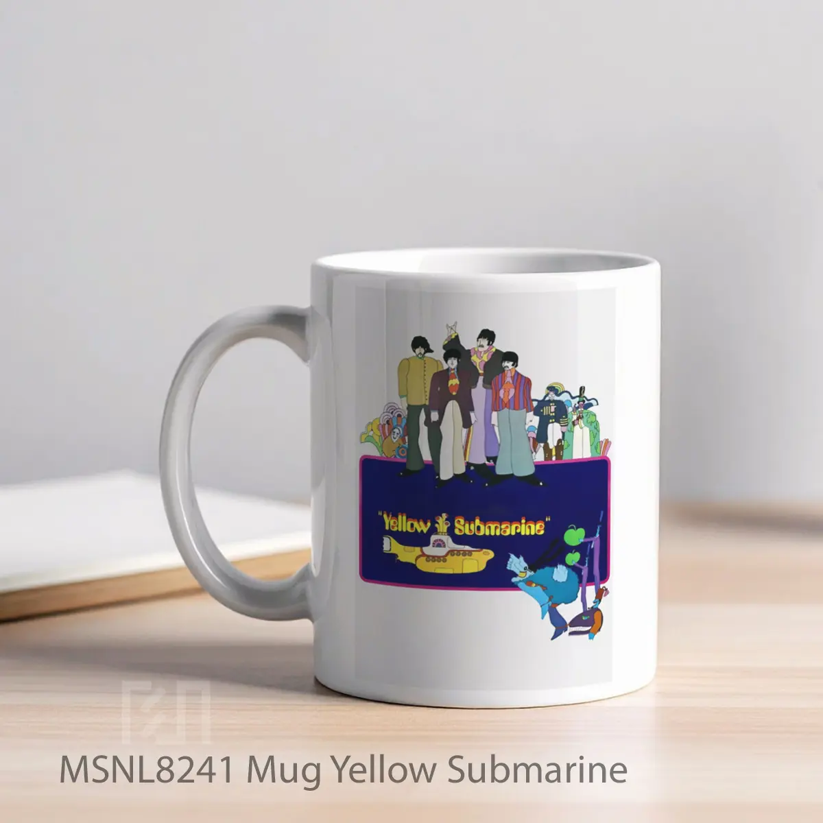 Mug Yellow Submarine Gelas Keramik Tema Film MSNL8241 - Tampak Kiri