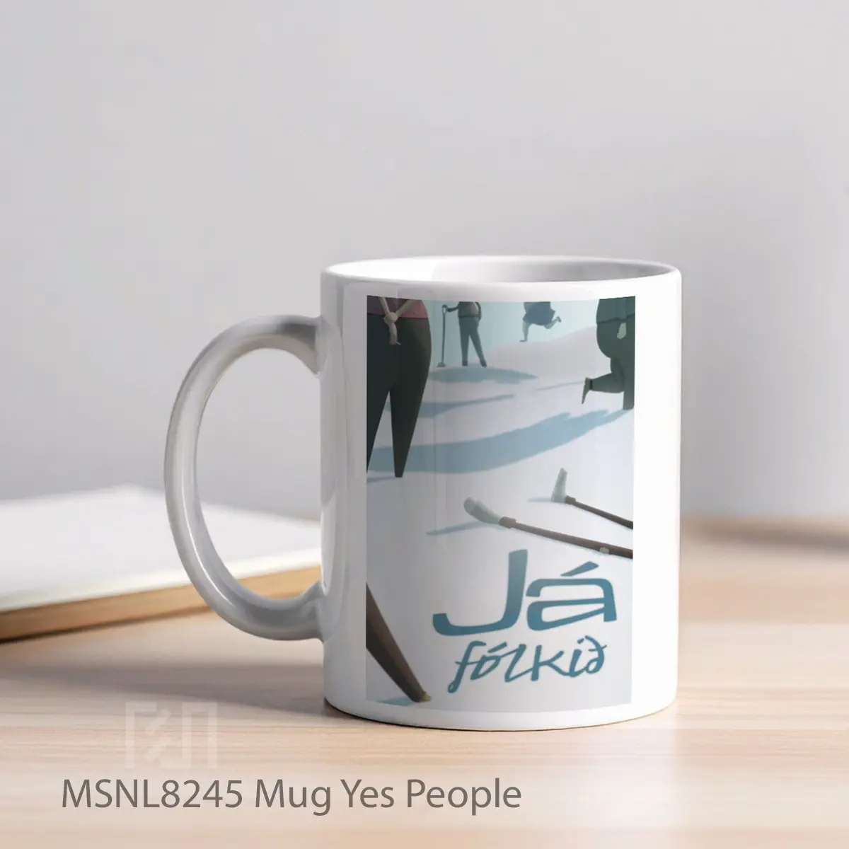 Mug Yes People Gelas Keramik Tema Film MSNL8245 - Tampak Kiri