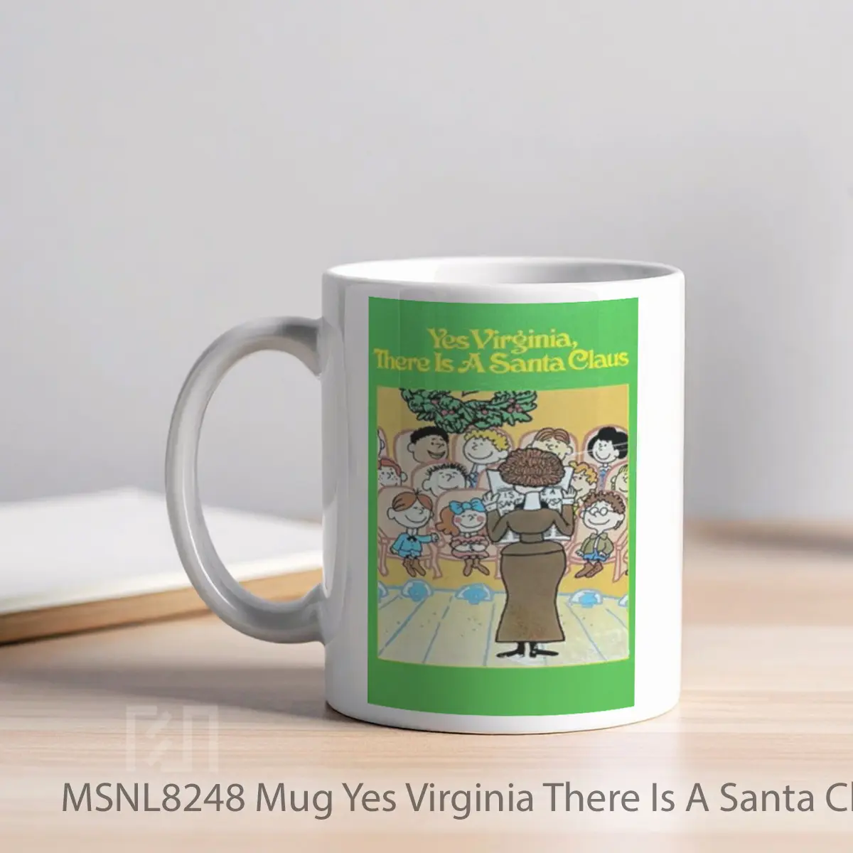 Mug Yes Virginia There Is A Santa Claus Gelas Keramik Tema Film MSNL8248 - Tampak Kiri