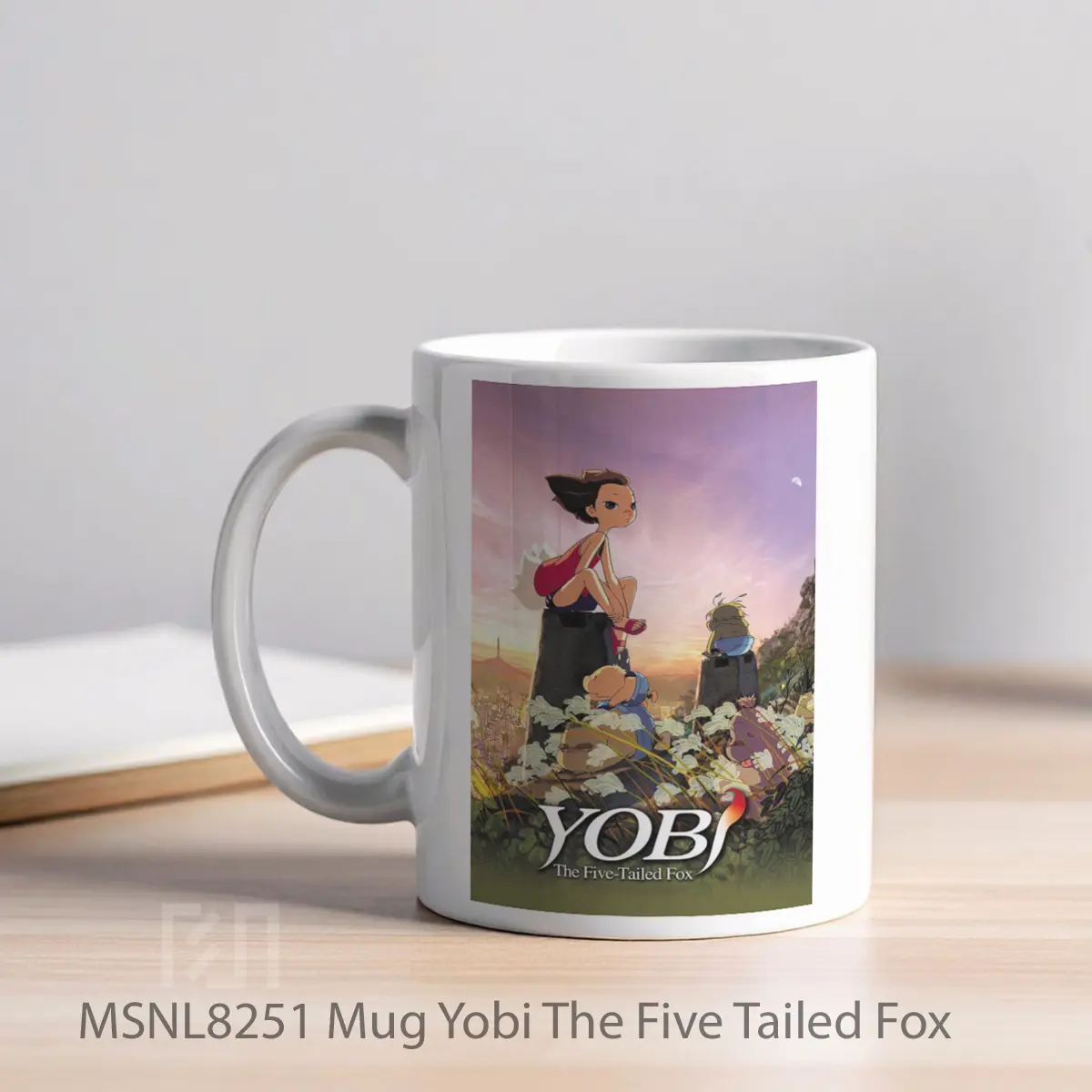 Mug Yobi The Five Tailed Fox Gelas Keramik Tema Film MSNL8251 - Tampak Kiri