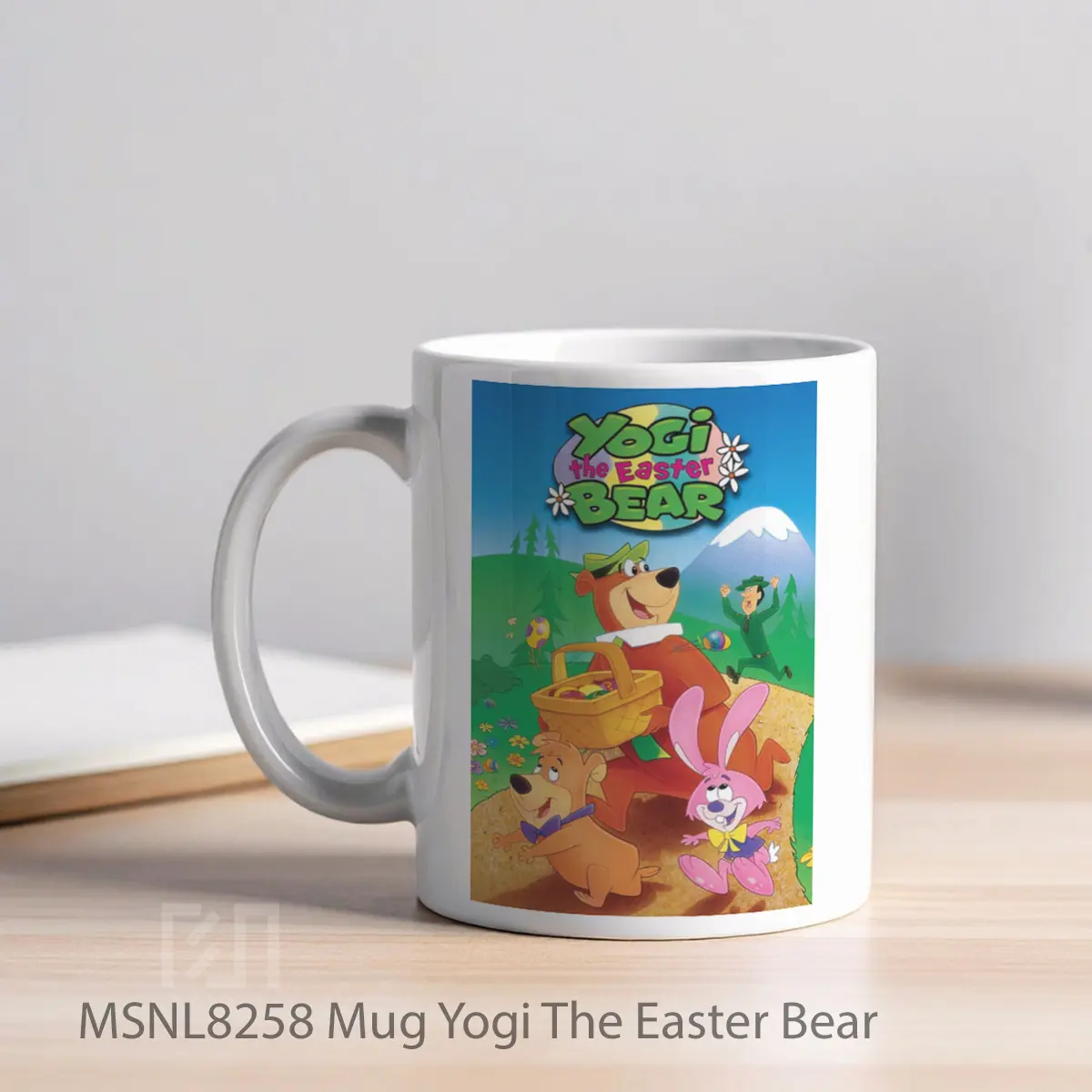 Mug Yogi The Easter Bear Gelas Keramik Tema Film MSNL8258 - Tampak Kiri