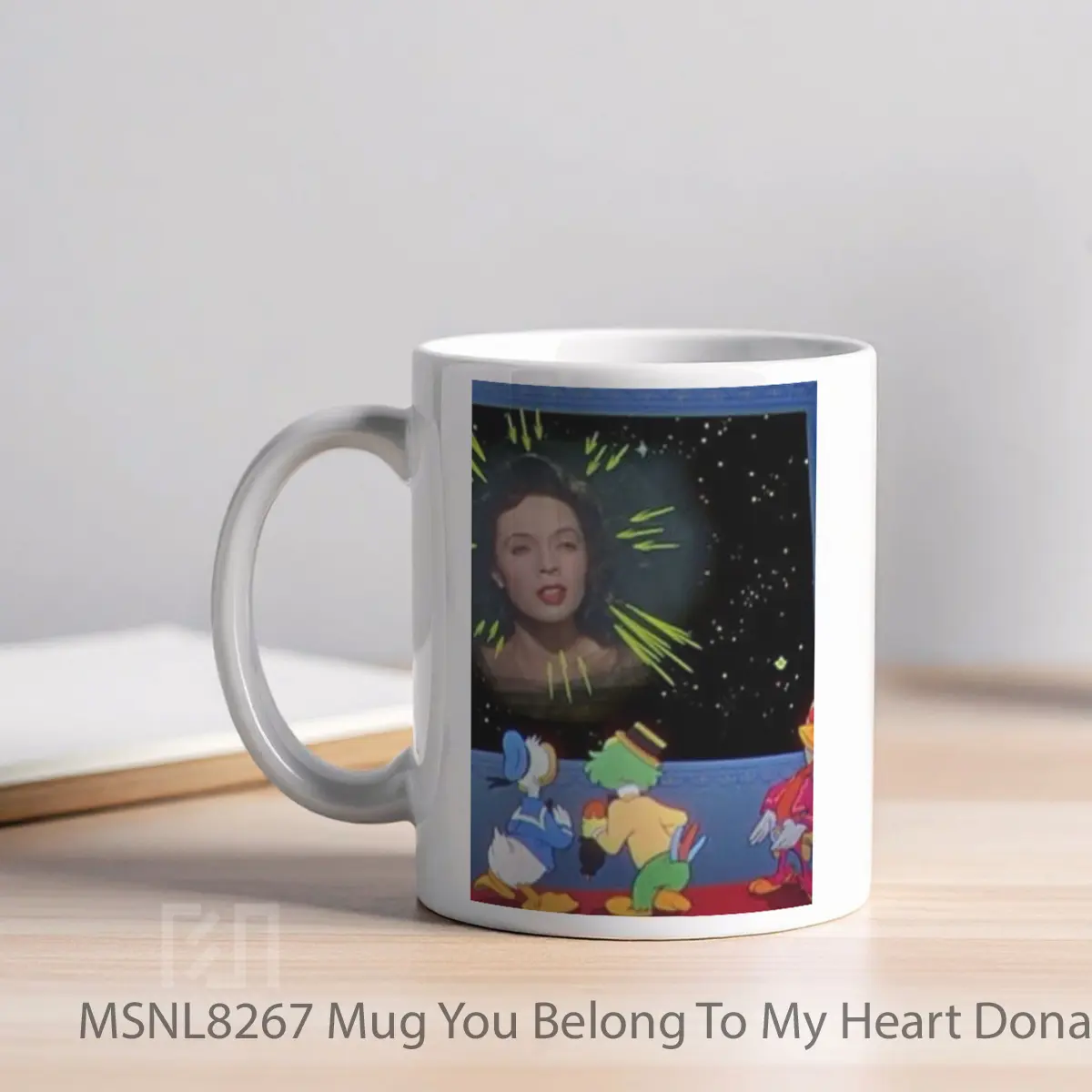 Mug You Belong To My Heart Donald S Surreal Reverie Gelas Keramik Tema Film MSNL8267 - Tampak Kiri