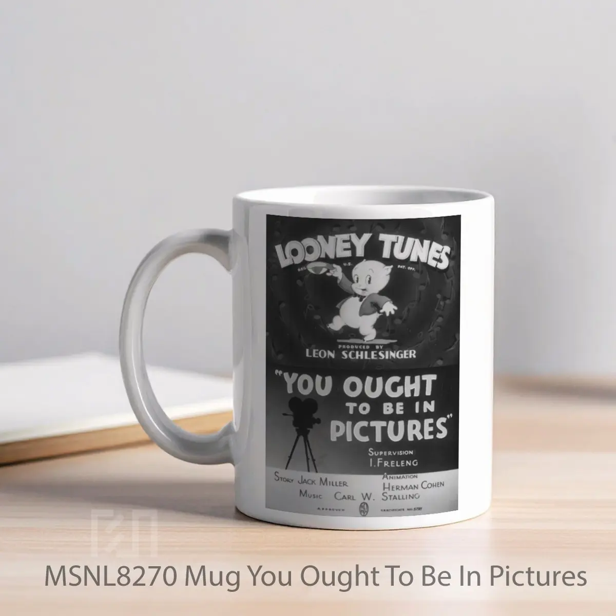 Mug You Ought To Be In Pictures Gelas Keramik Tema Film MSNL8270 - Tampak Kiri
