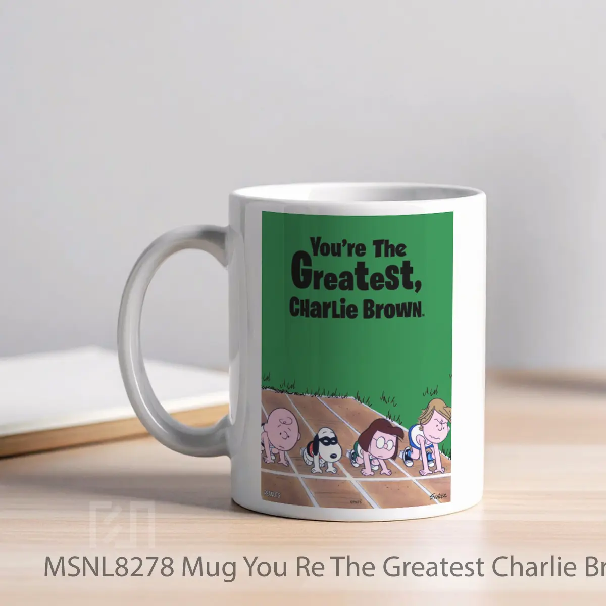 Mug You Re The Greatest Charlie Brown Gelas Keramik Tema Film MSNL8278 - Tampak Kiri