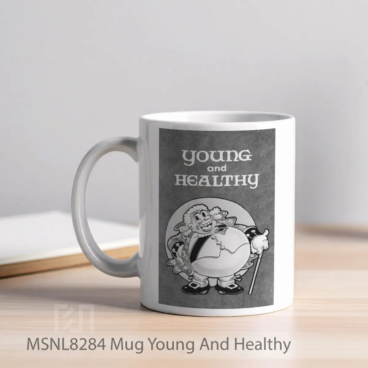 Mug Young And Healthy Gelas Keramik Tema Film MSNL8284 - Tampak Kiri