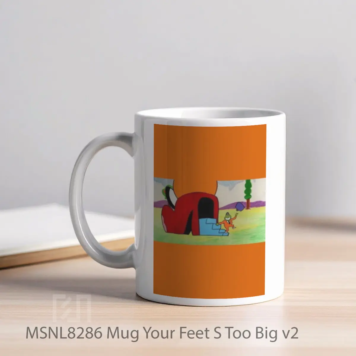 Mug Your Feet S Too Big V2 Gelas Keramik Tema Film MSNL8286 - Tampak Kiri