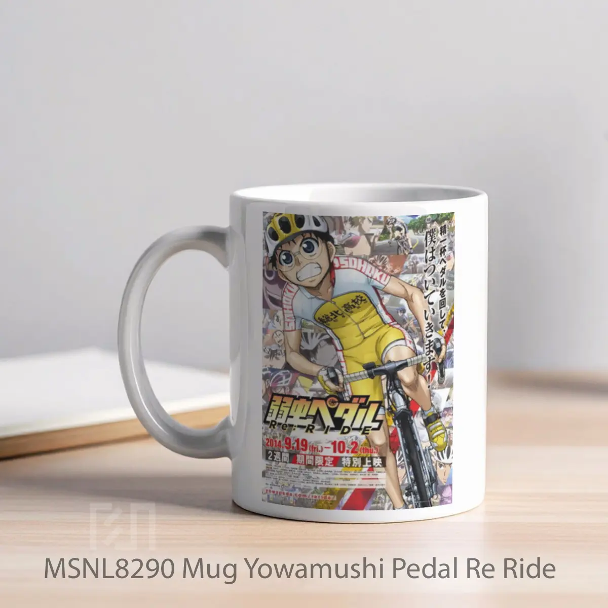 Mug Yowamushi Pedal Re Ride Gelas Keramik Tema Film MSNL8290 - Tampak Kiri