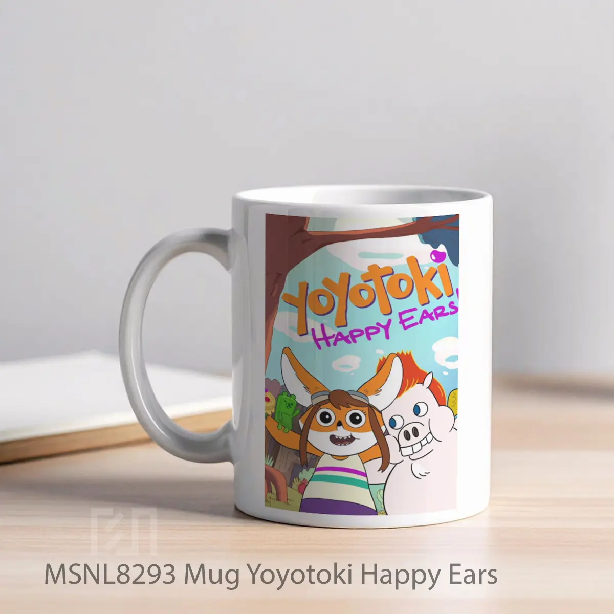 Mug Yoyotoki Happy Ears Gelas Keramik Tema Film MSNL8293 - Tampak Kiri