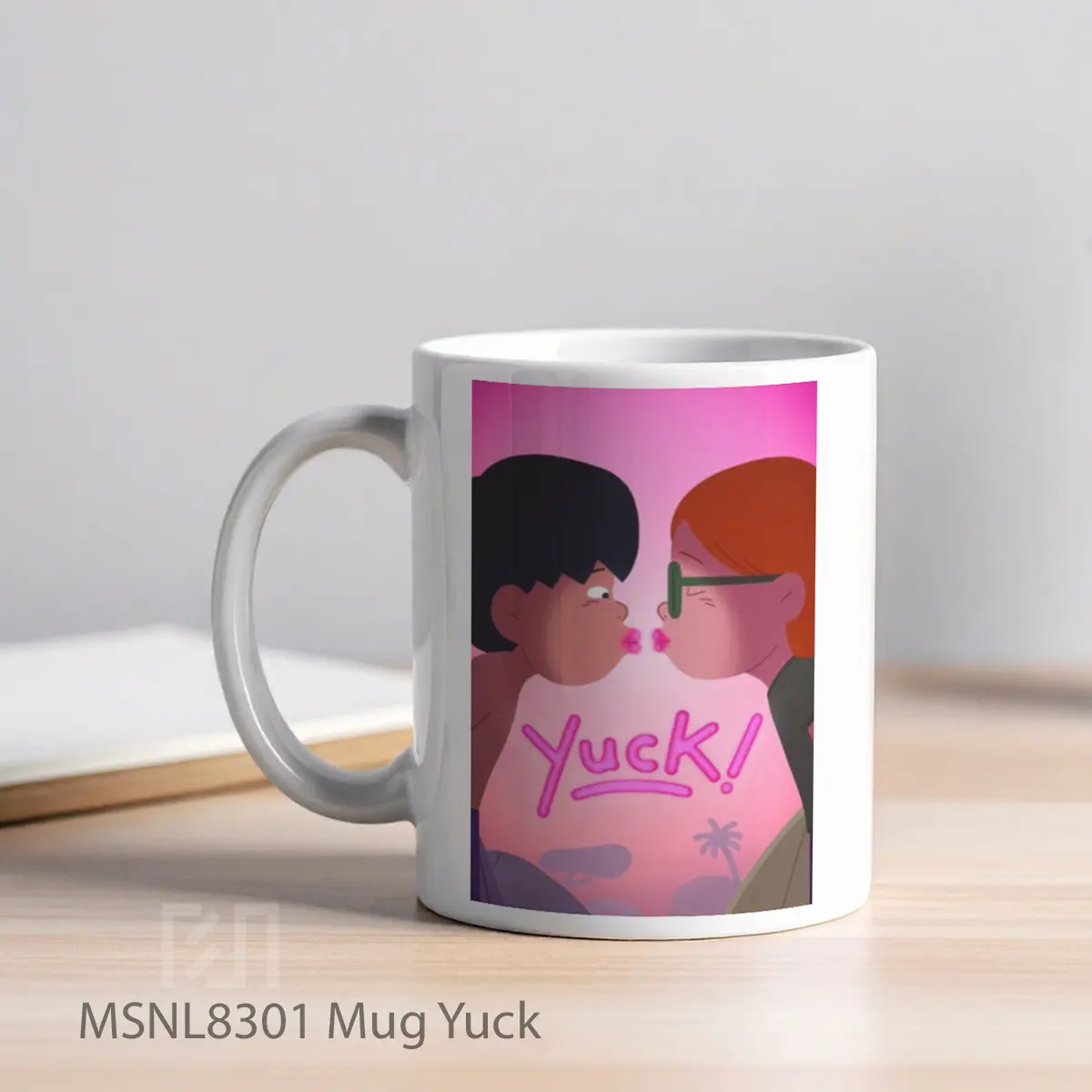 Mug Yuck Gelas Keramik Tema Film MSNL8301 - Tampak Kiri