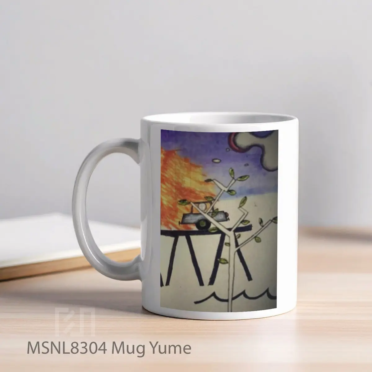 Mug Yume Gelas Keramik Tema Film MSNL8304 - Tampak Kiri