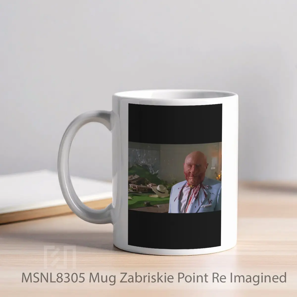 Mug Zabriskie Point Re Imagined Gelas Keramik Tema Film MSNL8305 - Tampak Kiri