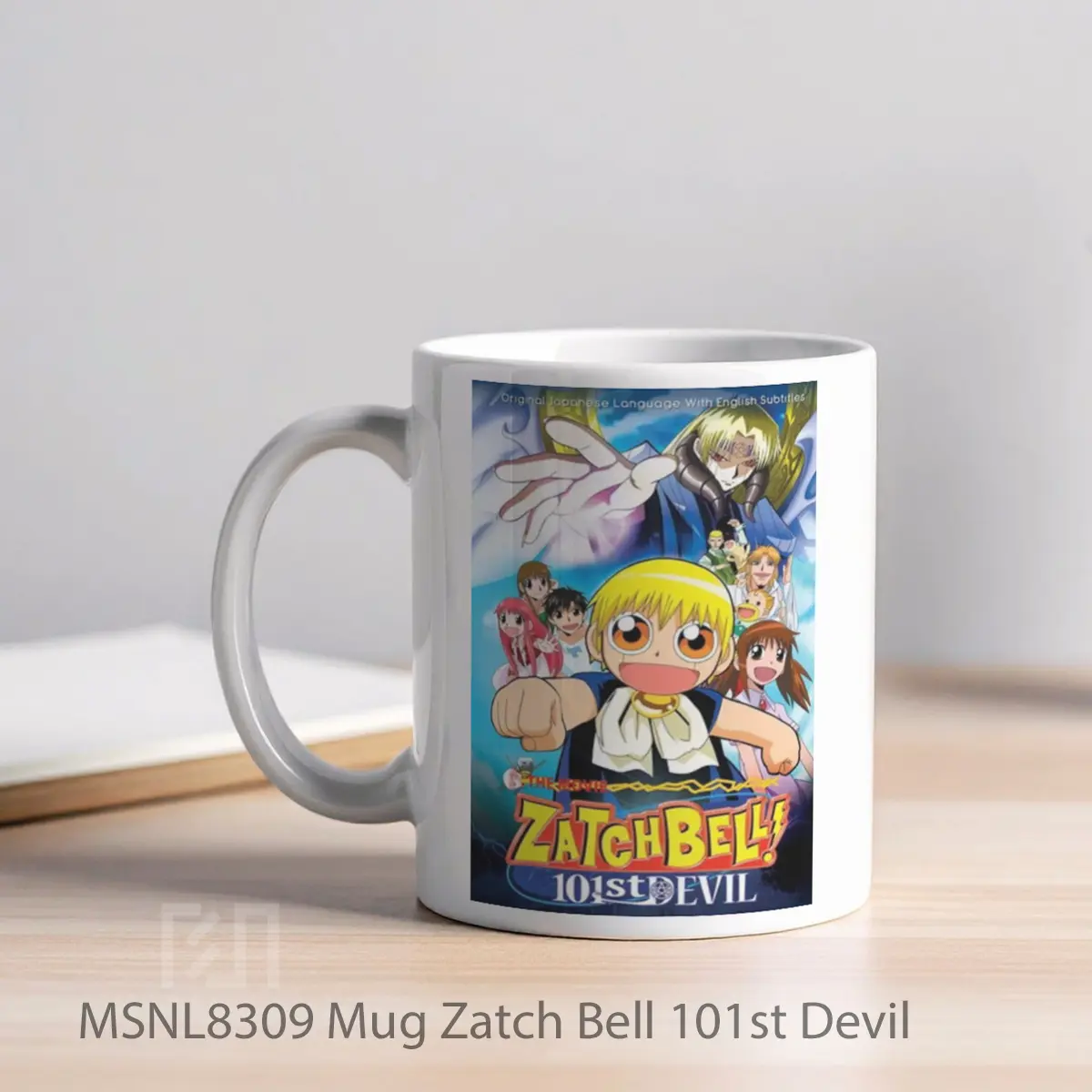 Mug Zatch Bell 101st Devil Gelas Keramik Tema Film MSNL8309 - Tampak Kiri