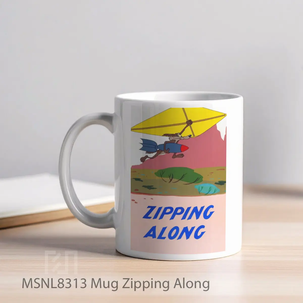 Mug Zipping Along Gelas Keramik Tema Film MSNL8313 - Tampak Kiri