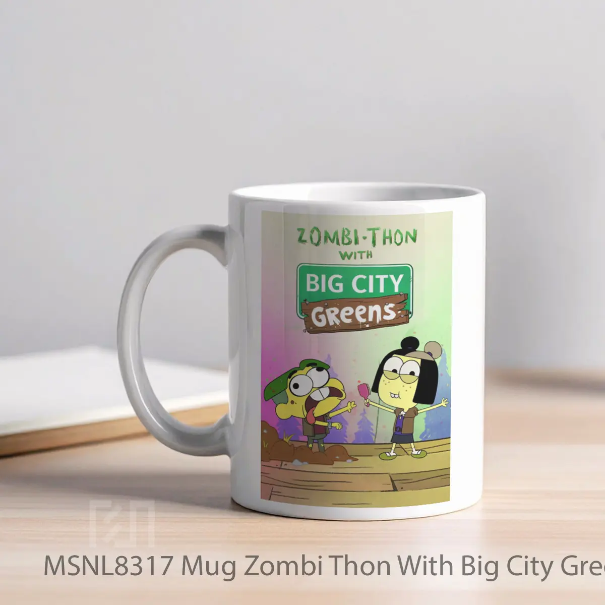 Mug Zombi Thon With Big City Greens Gelas Keramik Tema Film MSNL8317 - Tampak Kiri