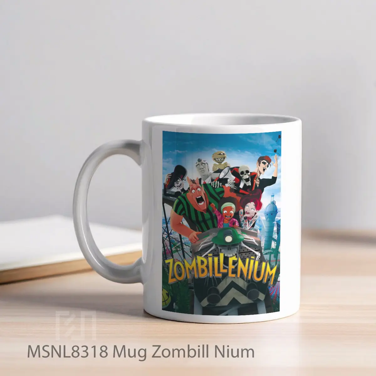 Mug Zombill Nium Gelas Keramik Tema Film MSNL8318 - Tampak Kiri