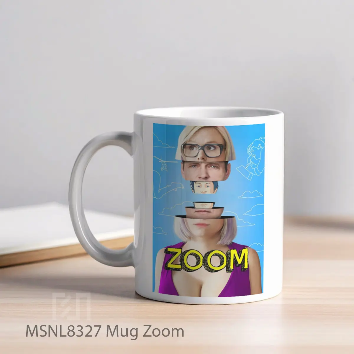 Mug Zoom Gelas Keramik Tema Film MSNL8327 - Tampak Kiri