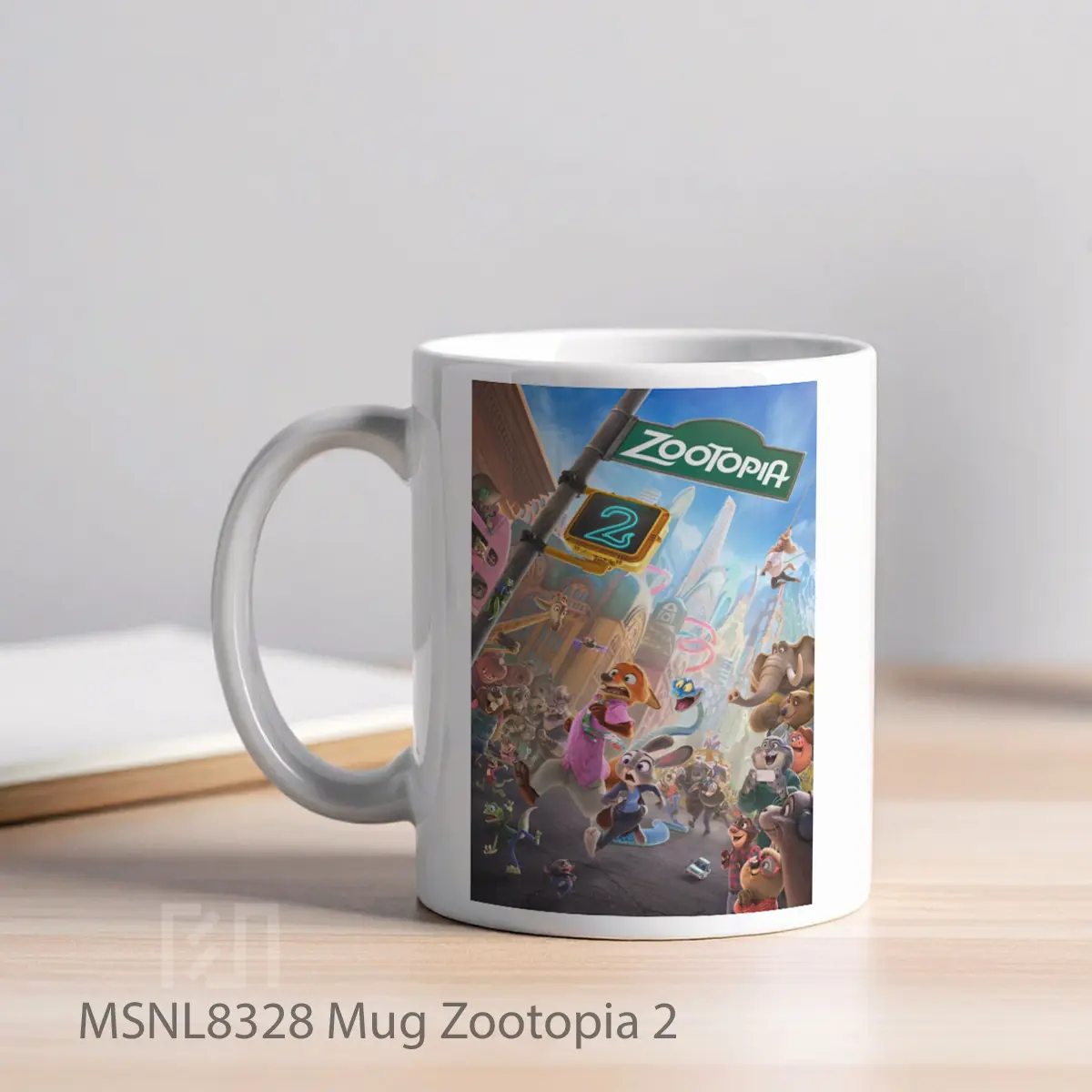 Mug Zootopia 2 Gelas Keramik Tema Film MSNL8328 - Tampak Kiri