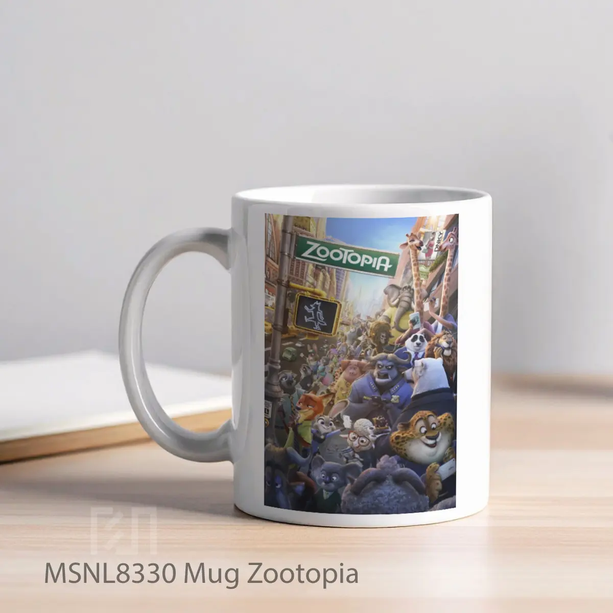 Mug Zootopia Gelas Keramik Tema Film MSNL8330 - Tampak Kiri