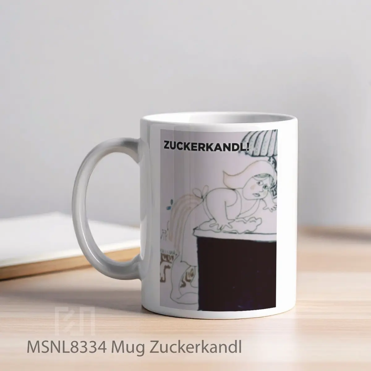 Mug Zuckerkandl Gelas Keramik Tema Film MSNL8334 - Tampak Kiri