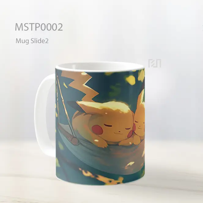 Dua Pikachu Tidur Di Hammock Mug MSTP0002 - All-side / Desain