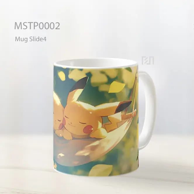 Dua Pikachu Tidur Di Hammock Mug MSTP0002